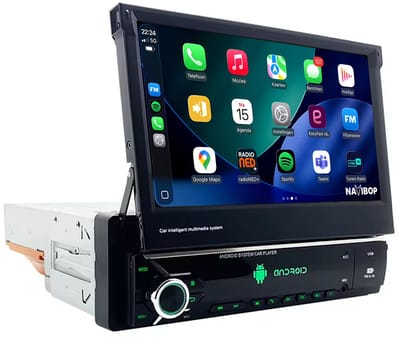 Geschikt voor Universele 1 DIN ( t/m ) | 9 inch Android 15.0 CarPlay autoradio | Draadloos CarPlay & Android Auto | 2GB RAM + 32GB | Mic, Camera (AHD) & DAB+ | Bluetooth & WiFi | NAVIBOP NB-1491 | Bouwjaar t/m