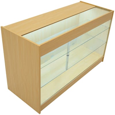 Led winkelbalie k1500 - esdoorn - 150cm - 3 planken & led verlichting