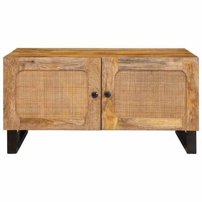 vidaXL - Salontafel - Naturel - 80 - x - 50 - x - 40 - cm - Massief - Mango - Hout