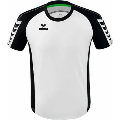 Erima Six Wings Shirt Korte Mouw Kinderen - Zwart / Wit | Maat: 140