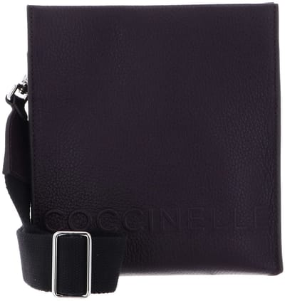 COCCINELLE Leren schoudertas Myrtha Maxi Log Crossbody Bag Grained Leather Prune donkerpaars