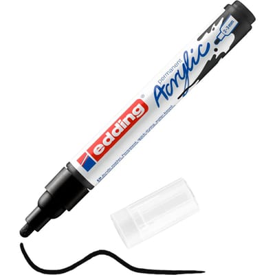 edding 5100 Acrylic "Acrylmarker - Medium" - Zwart