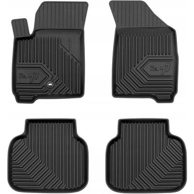 Frogum No.77 Luxe Rubberen Automatten Set - Geschikt voor DODGE JOURNEY (2008-2020) - 4-delig - Perfecte Pasvorm - Geurloos TPE - 4 cm Hoge Rand - Zwart