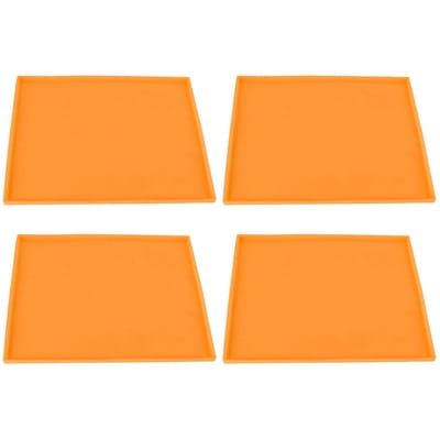 4 Pièces Tapis Déshydrateur en Silicone Qualité Alimentaire Résistance Haute Température Empêche le Collage Fruit orange