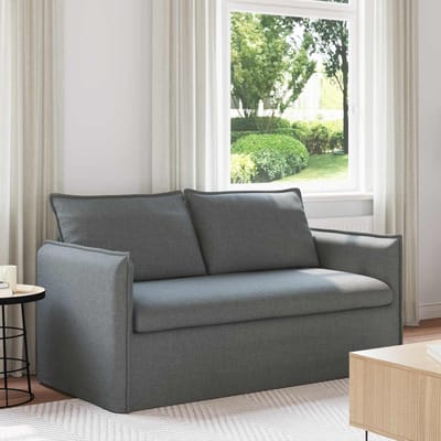 vidaXL - Bank - Donkergrijs - 156 - x - 82 - x - 85 - cm - Stof
