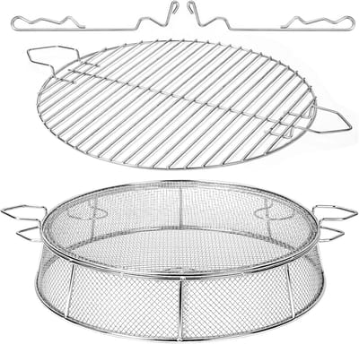 Vonkschild deksel - Vuurkorf accessoire - Buiten koken - Afneembare bovenkant - 19 inch - Zilver