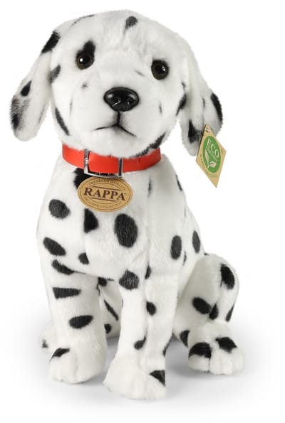Rappa ECO knuffel Dalmatier 30 cm - realistische knuffel van recyclede PET flessen - wit zwart