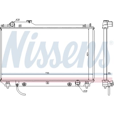 Radiator, motorkoeling NISSENS 64764