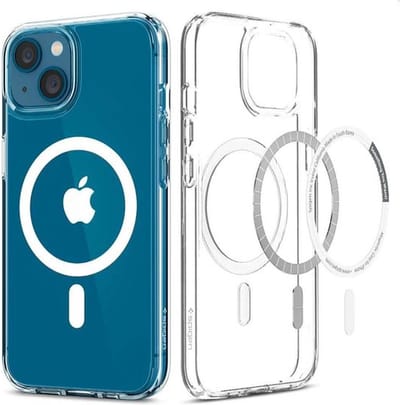 Spigen Ultra Hybrid iPhone 13 Mini Hoesje Geschikt voor MagSafe Transparant/Wit