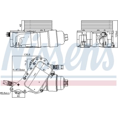 Olie radiator, motorolie NISSENS 91339