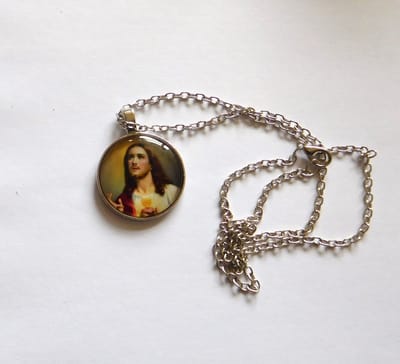 Ketting met hanger H.Hart Jezus.