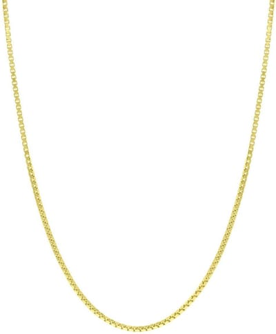 Lucardi Dames plated Ketting venetiaans - Echt Zilver - Ketting - Cadeau - 42 cm - Goudkleurig