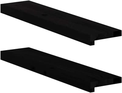 Houten vensterbanken - Raamplaten - Decoratieve ruimte - Massief eikenhout - 70 x 15 x 2 cm - Donkerbruin