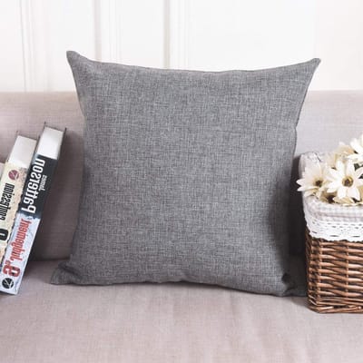 Khooti Jute Kussenhoes, 12x12 (lichtgrijs) (Pack van 4)