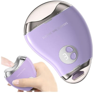longziming -Elektrische Nagelknipper - Automatische Nagelknipper - Verlichting Voor Precies Knippen En 360-Graden Polijstechnologie - 1 - Ideaal Voor Baby's En Ouderen - Paars