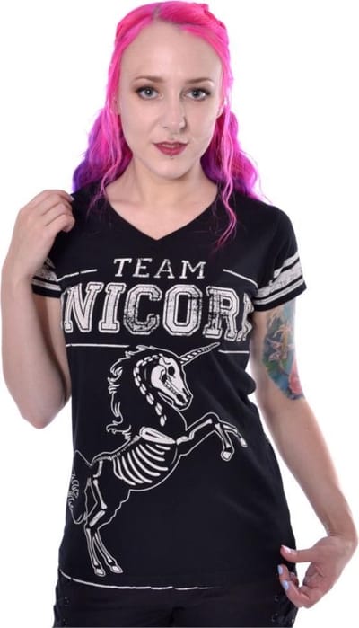 Heartless - TEAM UNICORN Dames Tshirt - S - Zwart