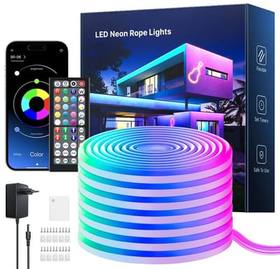 Flolife - Flexibele neonstripverlichting - Strip Verlichting - 30 m - Met app/afstandsbediening - IP65 waterdichte