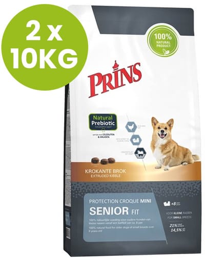 Prins Protection Croque Mini Senior Fit - Hondenvoer - 2 x 10KG