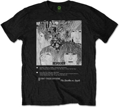 The Beatles - Revolver 8 Track Heren Tshirt - S - Zwart