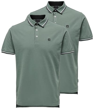 Only & Sons Heren poloshirt 2 pack Onsefletcher