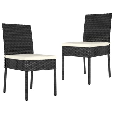 vidaXL - Tuinstoelen - 2 - st - poly - rattan - zwart