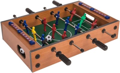 Houten Tafelvoetbalspel - Compact Voetbalspel voor Jong en Oud