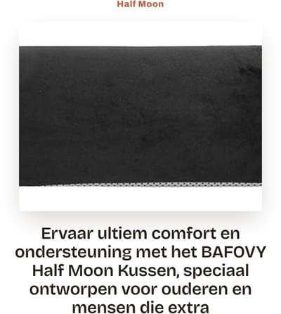 Dailygoods- Kussen Ergonomisch Ontwerp - Knieondersteunend Kussen - Halve Maan Kussen - Verwijderbare Kussenhoes - Comfortabel Ondersteunend Kussen - Drukverlichting en Vermoeidheid. - Steunkussen