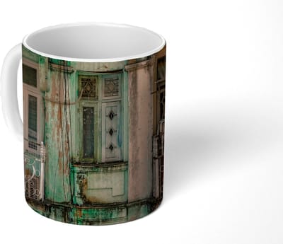 Mok - Koffiemok - Vintage - Deuren - Appartementen - Architectuur - Mokken - 350 ML - Beker - Koffiemokken - Theemok