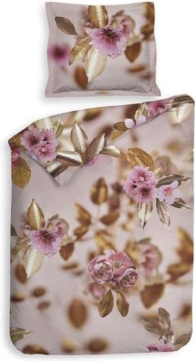 Heckett & Lane Rosie - Dekbedovertrek - Eenpersoons - 140x200/220 cm - Prism Pink