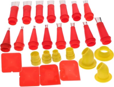 Kitspuitmonden Set - Afwerking Gereedschap - Glad Afwerken - Herbruikbaar & Duurzaam - Verschillende Maten - Multicolor