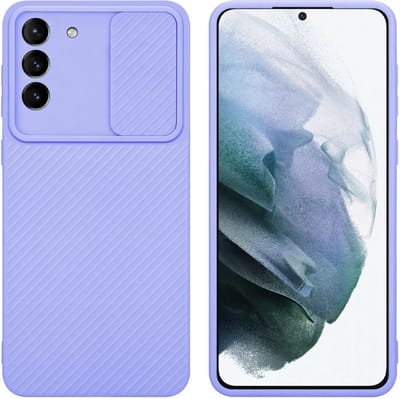 Cadorabo Hoesje geschikt voor Samsung Galaxy S21 PLUS in Bonbon Paars - Beschermhoes van flexibel TPU-silicone Case Cover en met camerabescherming