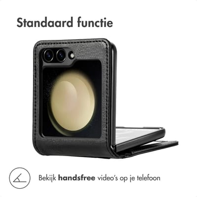 imoshion Hoesje - Geschikt voor Samsung Galaxy Z Flip 7 FE - Luxe Bookcase flip versie - Zwart