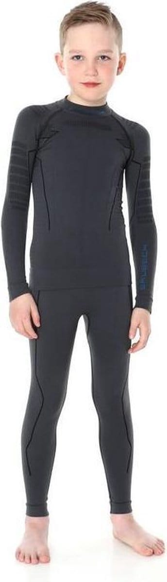 Brubeck | Jongens Junior Seamless Thermo Set - Grafiet - 140/146