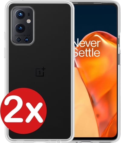 Hoesje - 2 Stuks - Geschikt voor OnePlus 9 Pro - Sterk & Shockproof - Telefoonhoes - Back Cover - Case Siliconen - Telefoon Hoes - Transparant