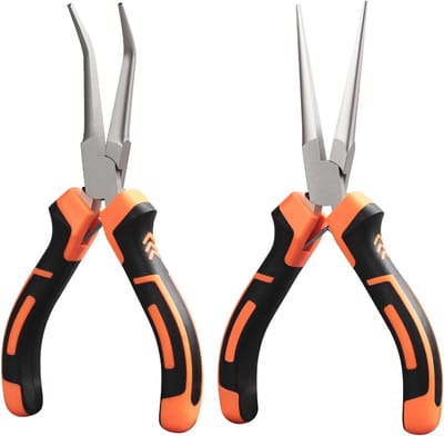 Mini Naaldneustang Set voor Sieraden en Knutselen - 6 Inch Lange Neus en Gebogen Neus