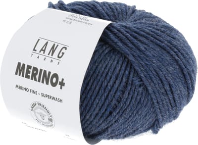 Lang Yarns Merino Plus - 234 donker jeansblauw mix - Merinowol Garen