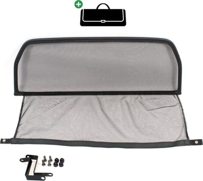 Windscherm Porsche 911/993 | 1994-1998 | incl. luxe opbergtas | Zwart