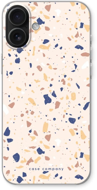 Case Company® - Hoesje geschikt voor iPhone 16 Plus hoesje - Terrazzo N°23 - Soft Cover Telefoonhoesje - Bescherming aan alle Kanten en Schermrand