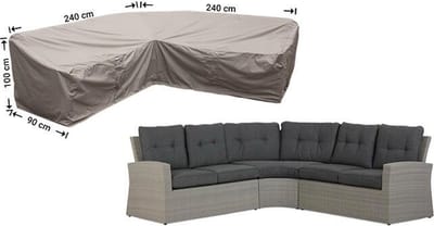 Raffles Covers Loungeset hoes dining - 240 x 240 H: 100 cm - RDLHS240 - Waterdicht - Ademend - UV-bestendig - Elastisch rijgkoord - Beschermhoes tuinmeubelen