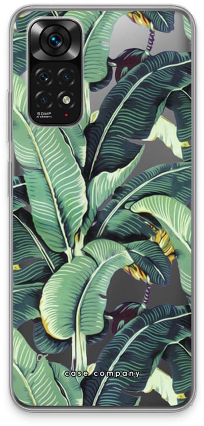 Case Company® - Hoesje geschikt voor Xiaomi Redmi Note 11 hoesje - Bananenbladeren - Soft Cover Telefoonhoesje - Bescherming aan alle Kanten en Schermrand