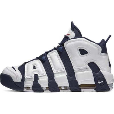 Nike Air More Uptempo Olympic Pippen Mid Top Retro Basketbalschoenen Unisex Sneakers Marineblauw 414962-104(2016) 46 white