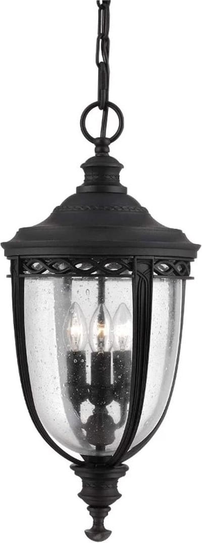 Landelijke Hanglamp - Steady Lighting - Metaal - Landelijk - E14 - L: 26.7cm - Voor Buiten - Woonkamer - Eetkamer - Zwart