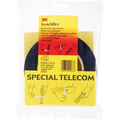 3M FE-5100-9030-4 Klittenband Om te bundelen Haak- en lusdeel (l x b) 10000 mm x 20 mm Zwart 10 m