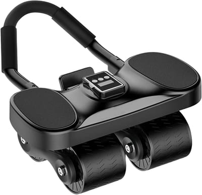 Buikspierroller - Core Trainer - Krachtige Training - Automatische Rebound - 41x28x17 cm - Zwart
