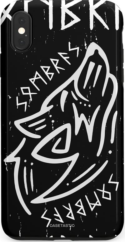 Casetastic Hoesje Geschikt voor Apple iPhone Xs Max - Stijlvolle Beschermende Duo-layer Case - Wolvenkreet