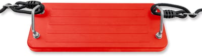 Rood Rubber Schommelzitje met BR touwen (aluminium inlegplaat)