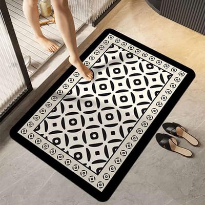 Diatomeeënaarde Badkamervloermat Toiletdeur Absorberend Sneldrogend Antislipmat Toilet Keuken Vloermat Tapijt Zachte Mat 40×60cm