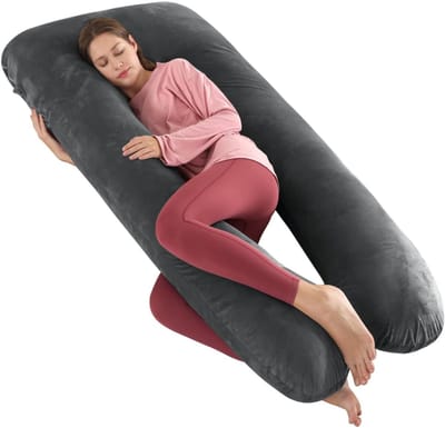 MIRA® Sleepperfect Zwangerschapskussens – Zijslaapkussen - Voedingskussen – Donkergrijs - 160cm x 78cm x 1cm