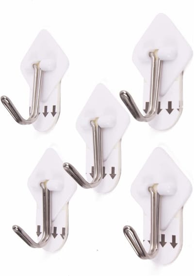 Benson Zelfklevende haken - Verwijderbaar - 3,3 x 3,3 cm - Wit - 5 stuks