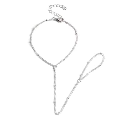 Borasi Handketting Zilverkleurig | Roestvrijstaal | Handketting | Dames Sieraden | Armband | Ring | Minimalist |